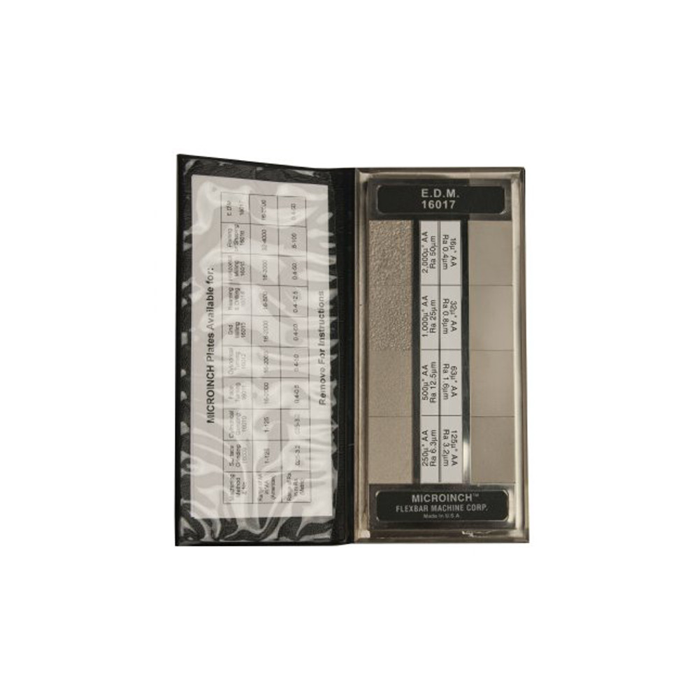 Surface Roughness Comparator Standards E.D.M 8 Specimen Set Flexbar 16017